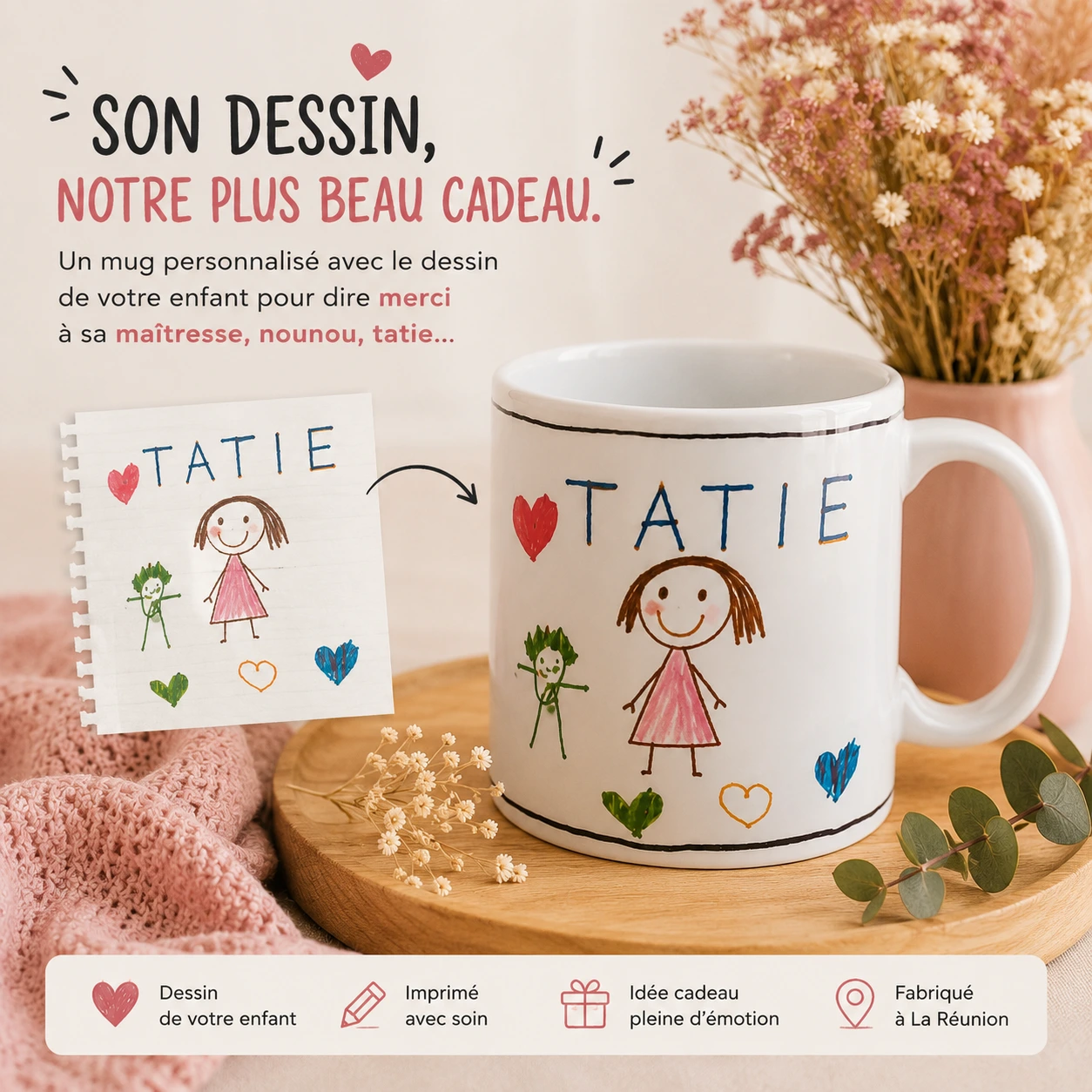 Mug avec dessin d'enfant