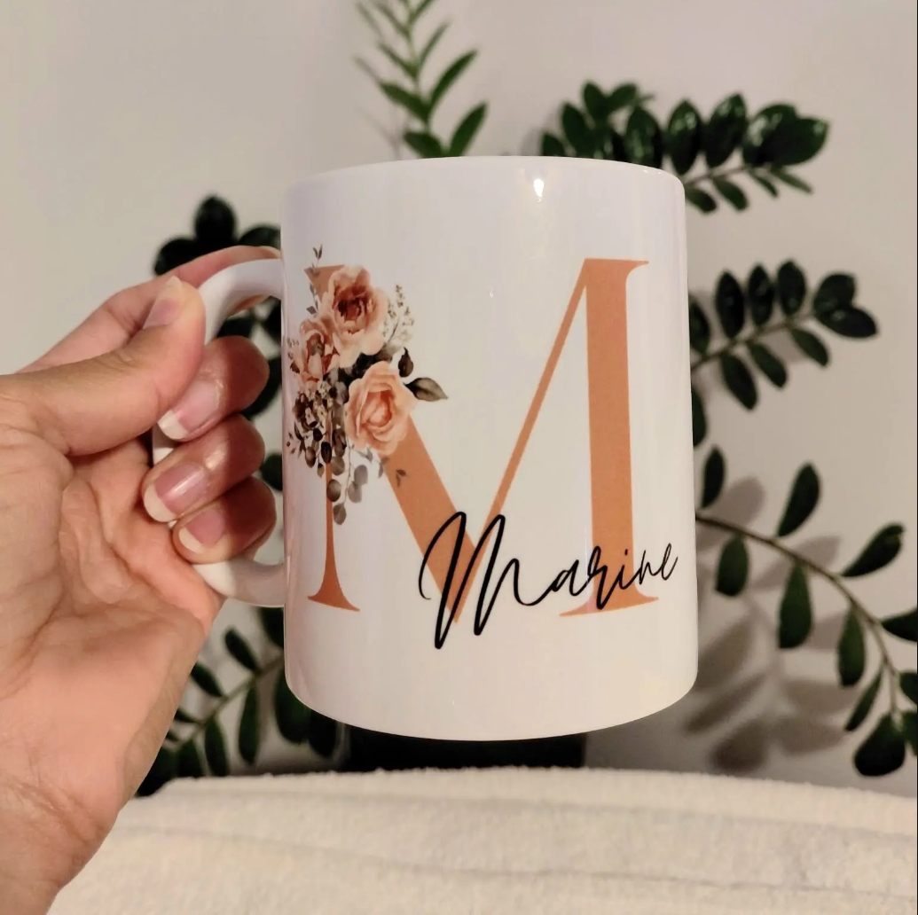 Mug prénom floral