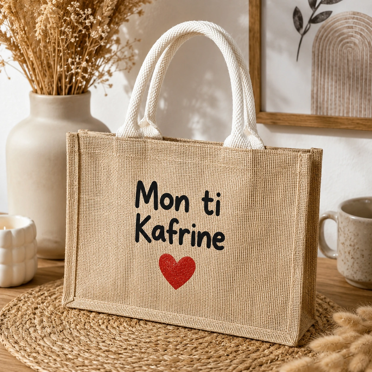 Sac en jute personnalisé fabriqué à La Réunion