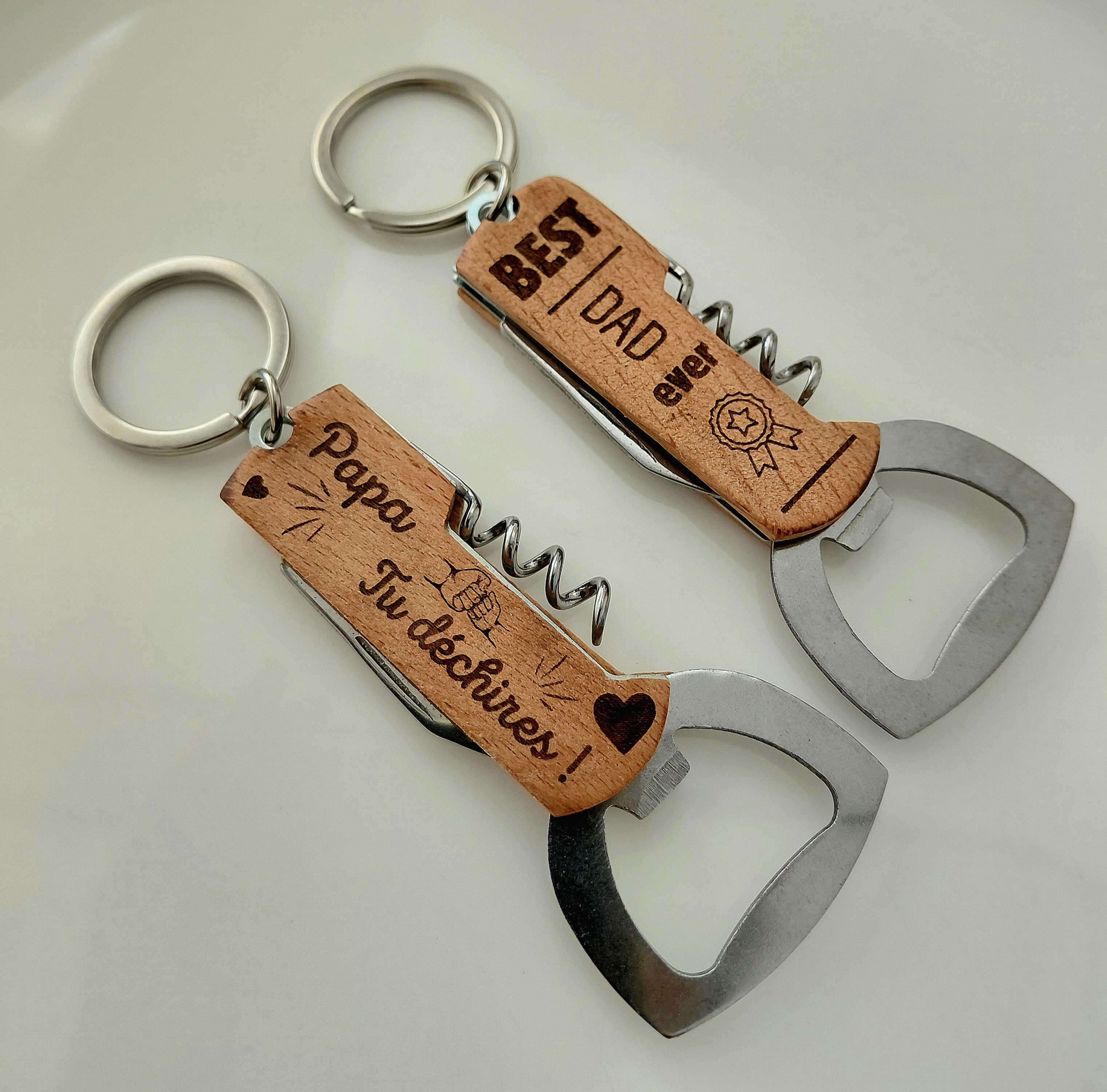 Porte-clé décapsuleur Papa